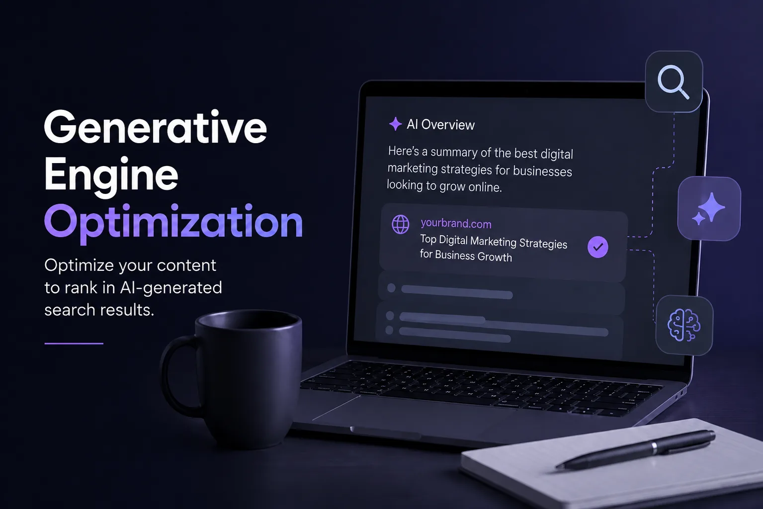 Generative engine optimization for ranking in AI search