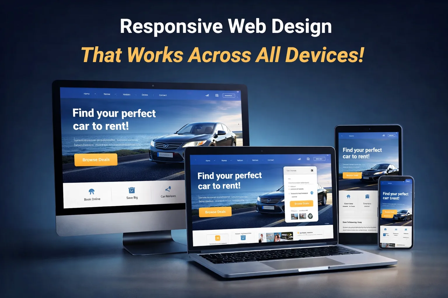 Responsive web Design across all devices.
