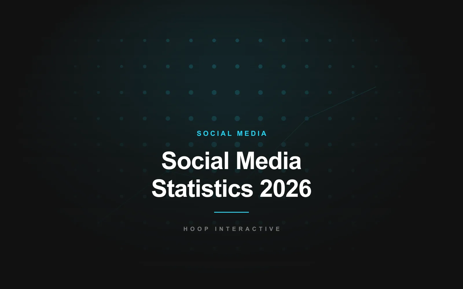 Data point constellation representing social media marketing statistics for 2026