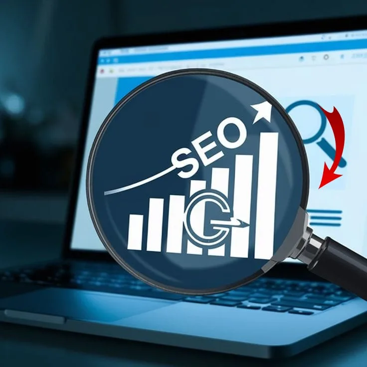 Month-by-month SEO progress chart from audit to results