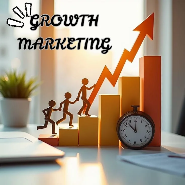 Growth marketing funnel from acquisition to retention and revenue